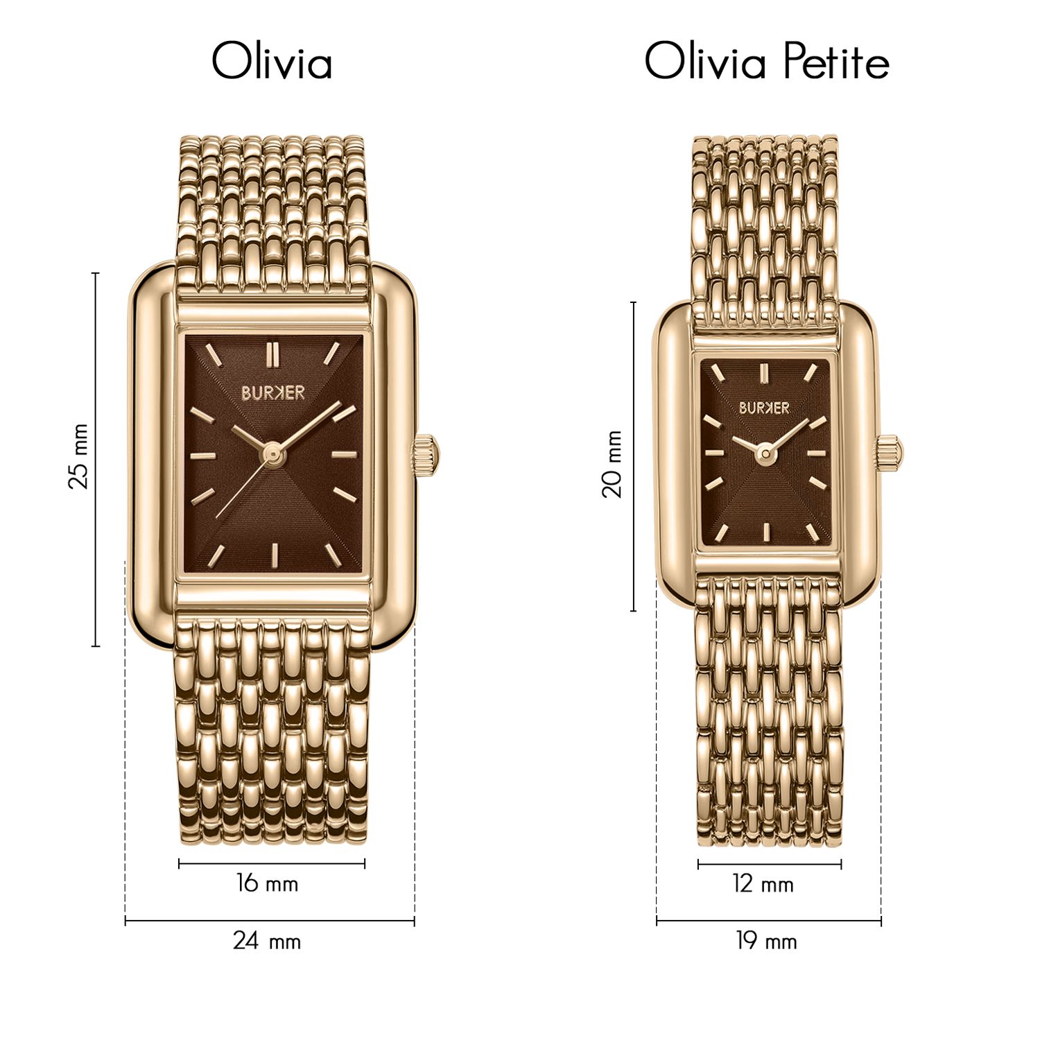 Olivia Petite Gold Brown
