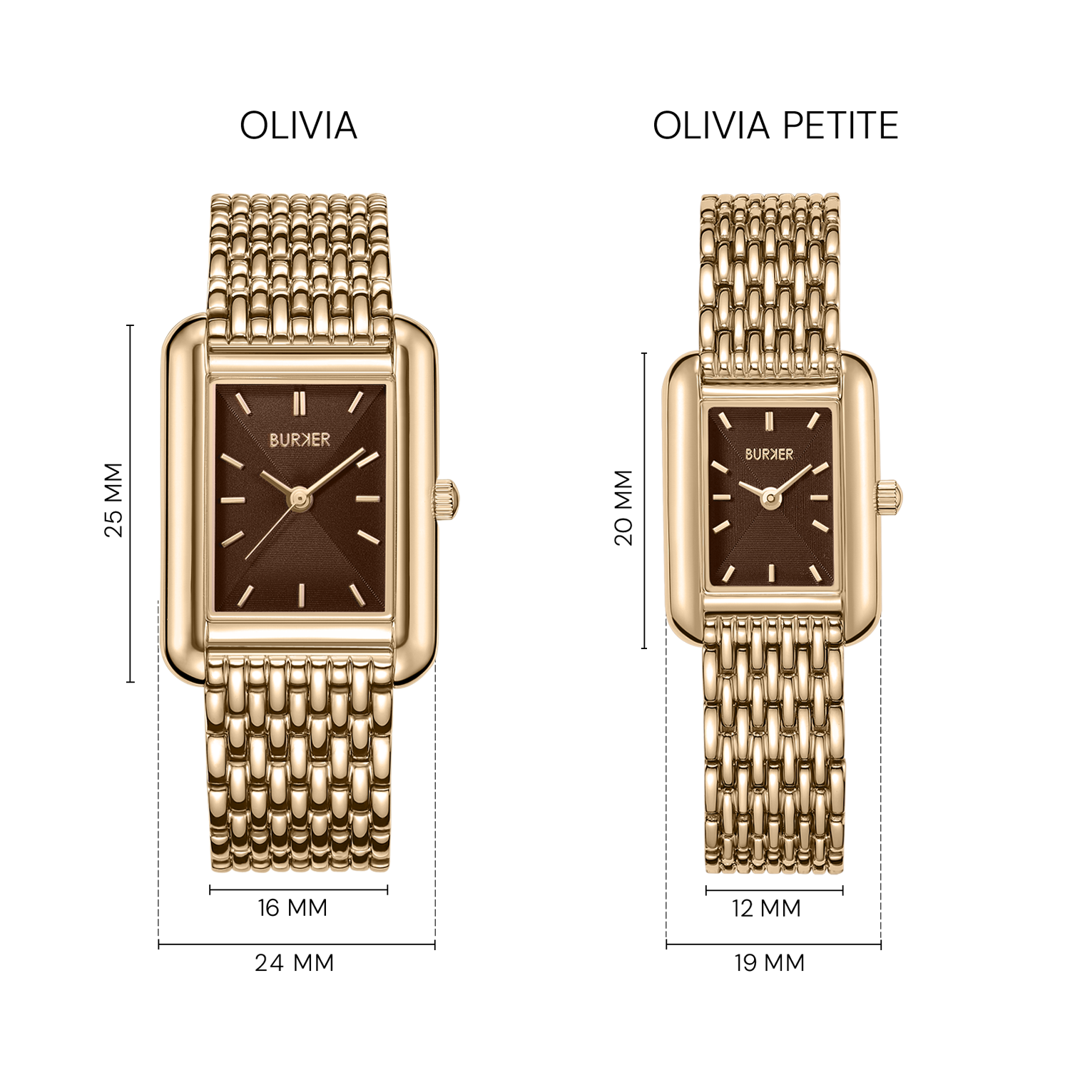 Olivia Petite Gold Brown