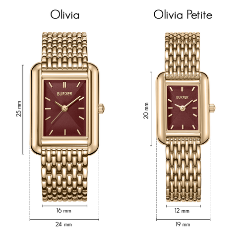 Olivia Petite Gold Burgundy