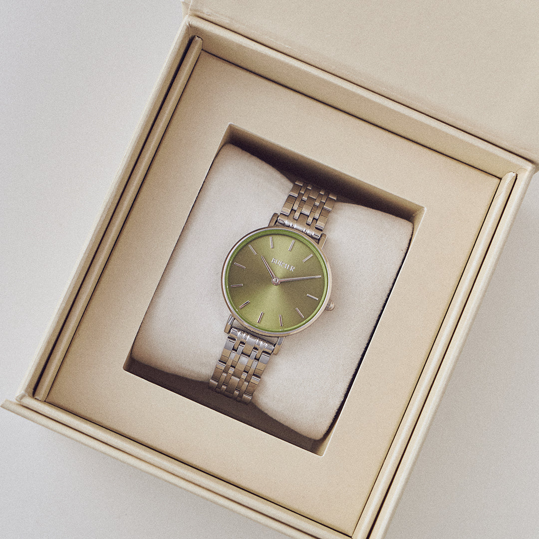 Ruby Petite Silver Olive Green