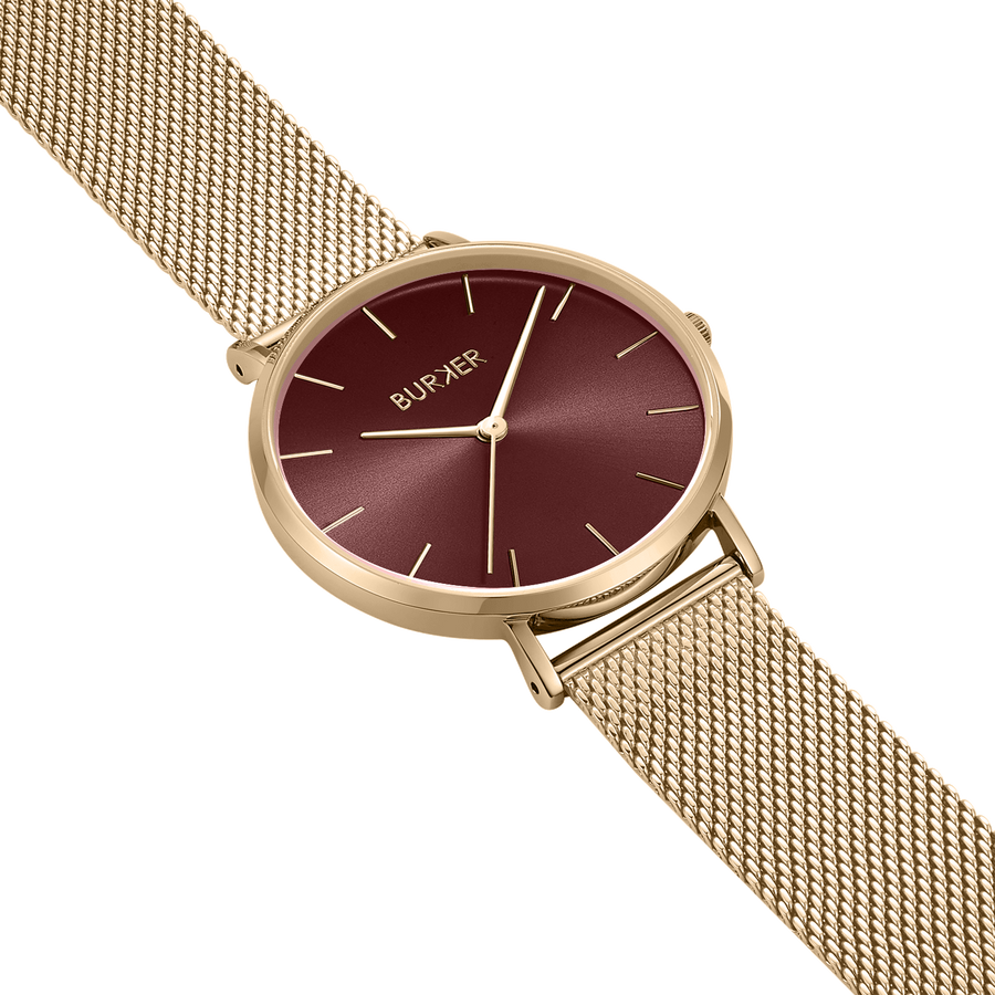 Ruby Gold Burgundy Mesh