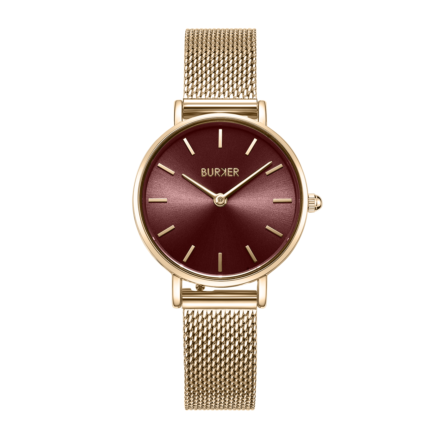 Ruby Petite Gold Burgundy Mesh