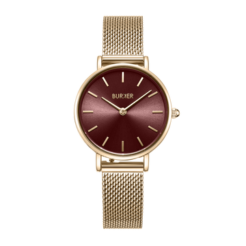 Ruby Petite Gold Burgundy Mesh