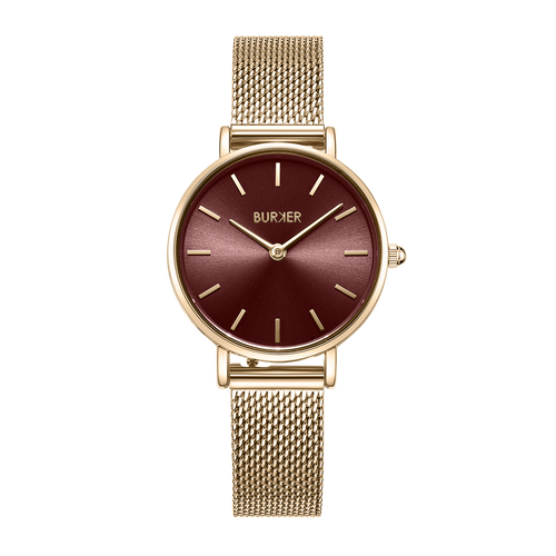 Ruby Petite Gold Burgundy Mesh