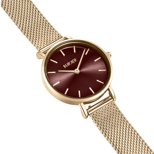 Ruby Petite Gold Burgundy Mesh