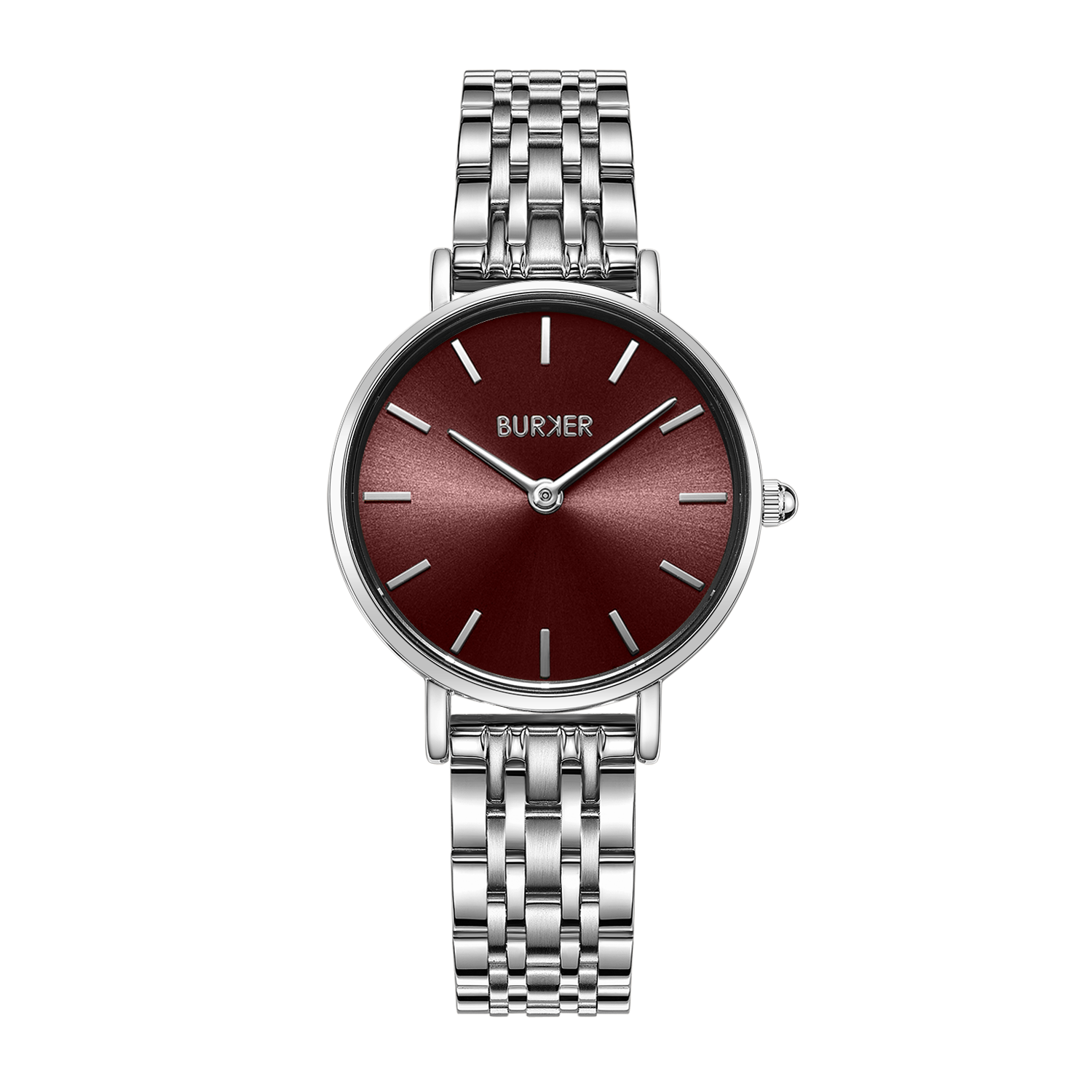 Ruby Petite Silver Burgundy