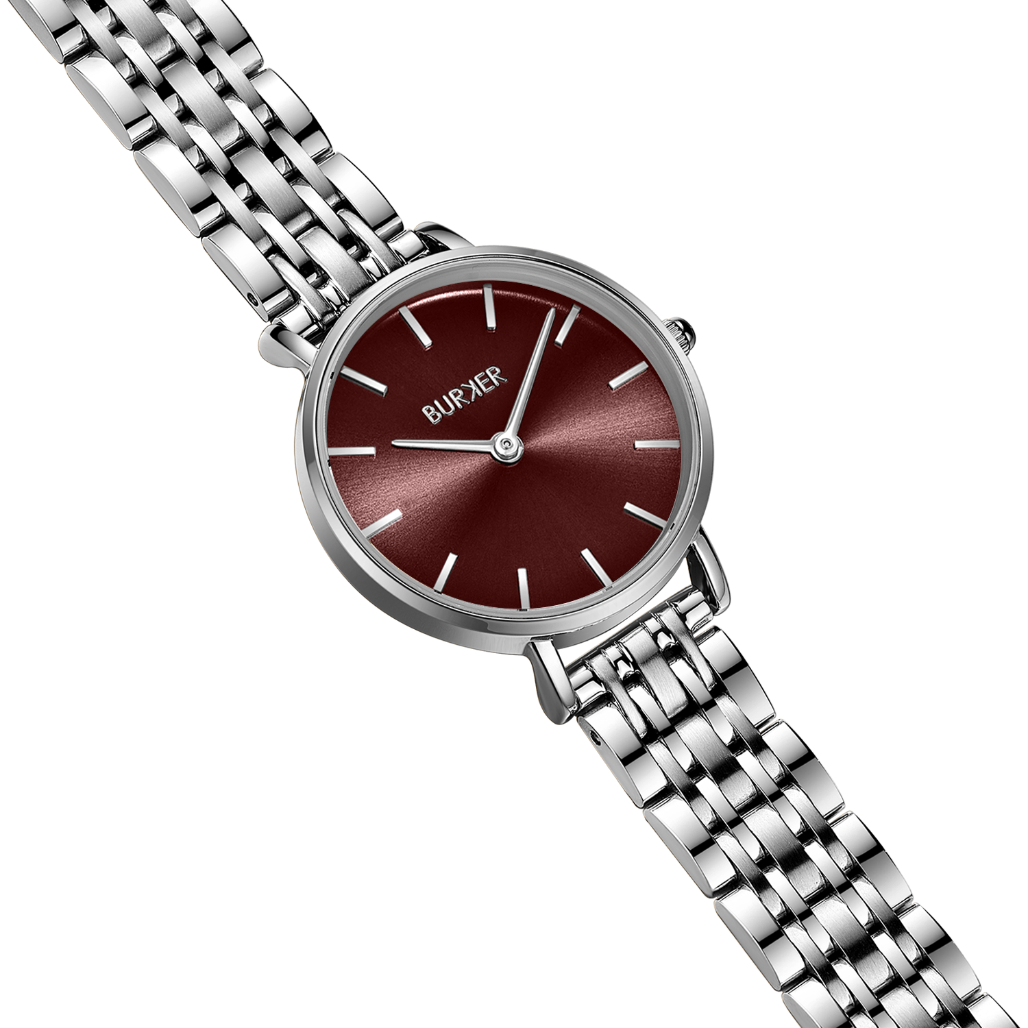 Ruby Petite Silver Burgundy