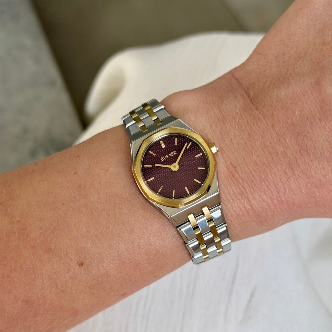 Victoria Gold Silver Burgundy