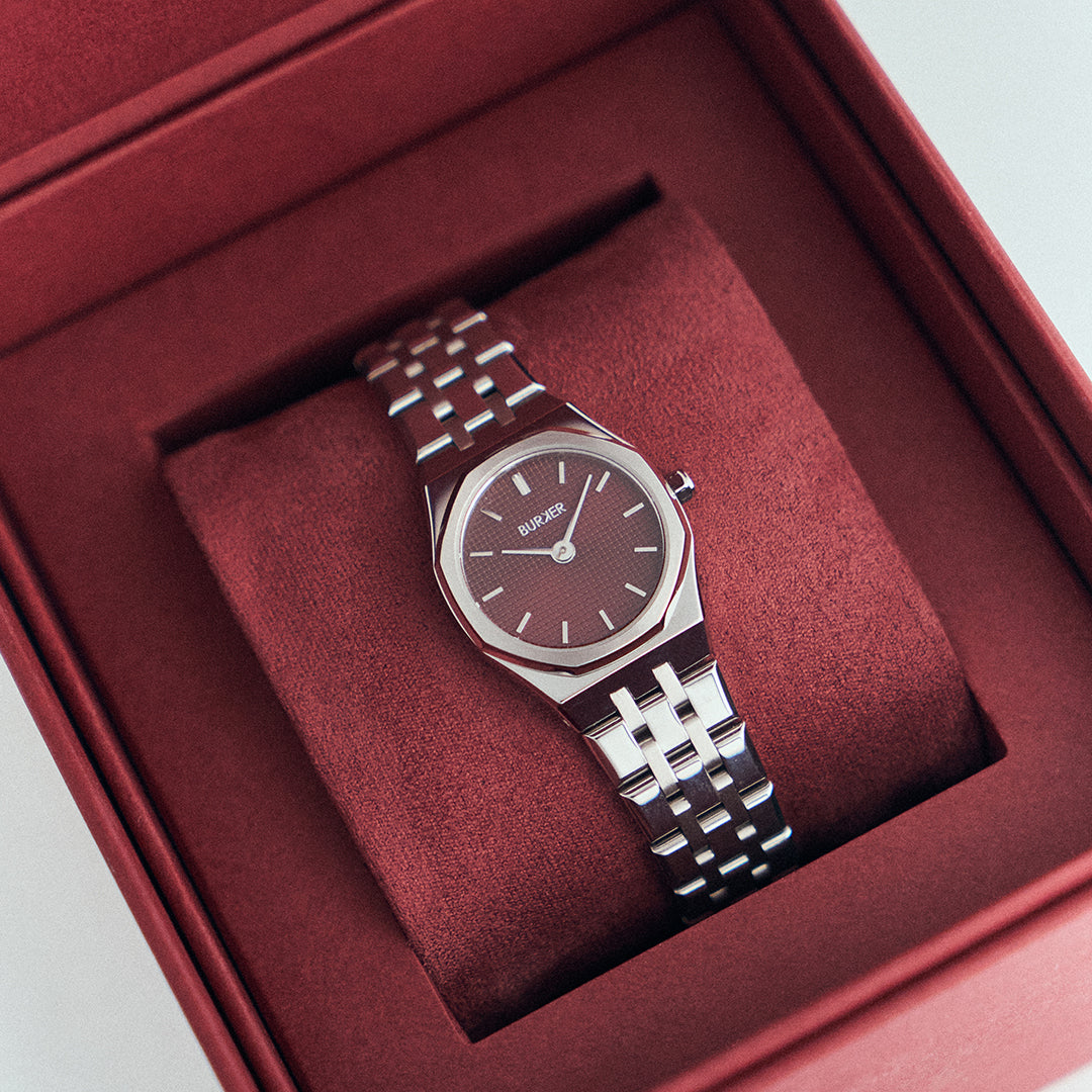 Victoria Silver Burgundy