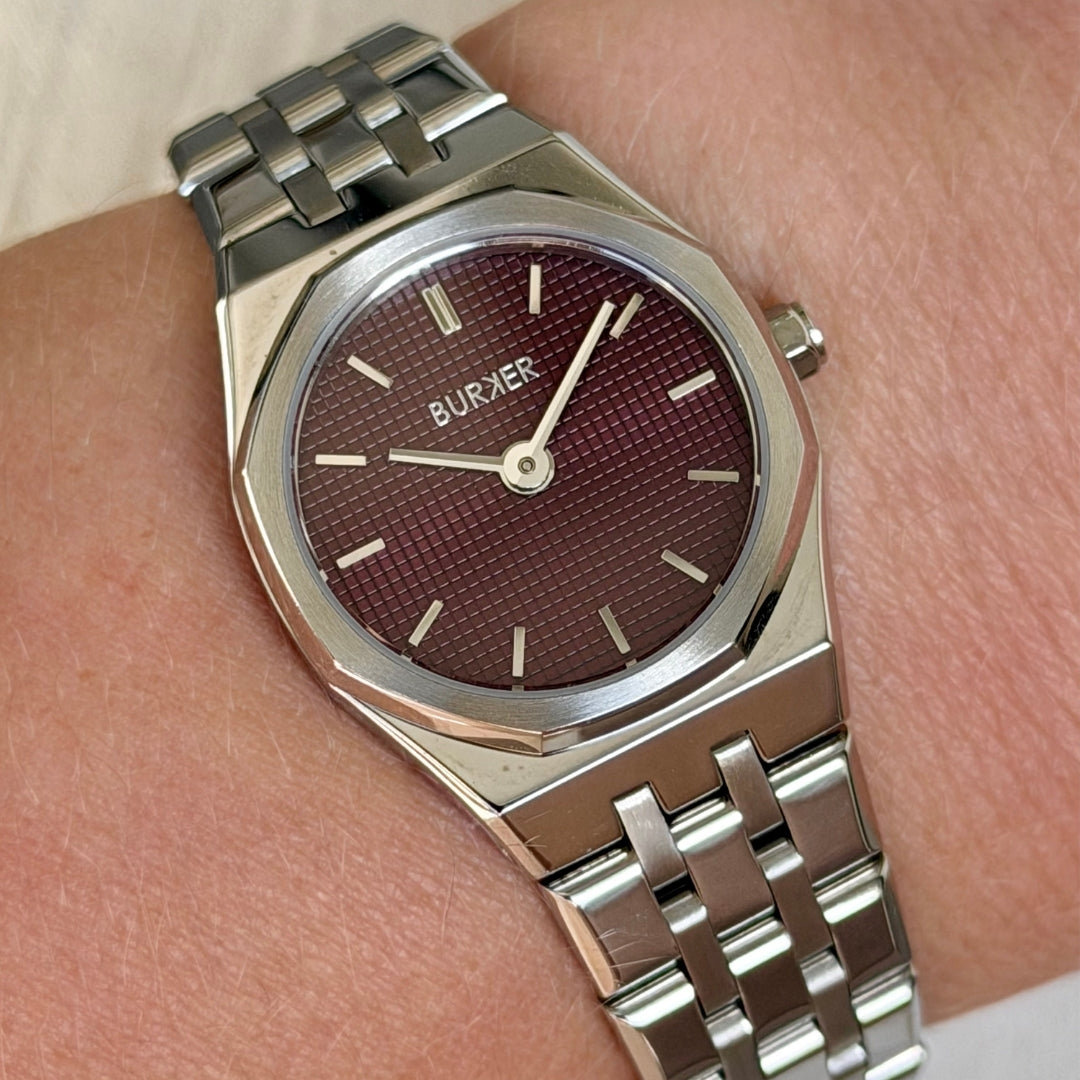 Victoria Silver Burgundy
