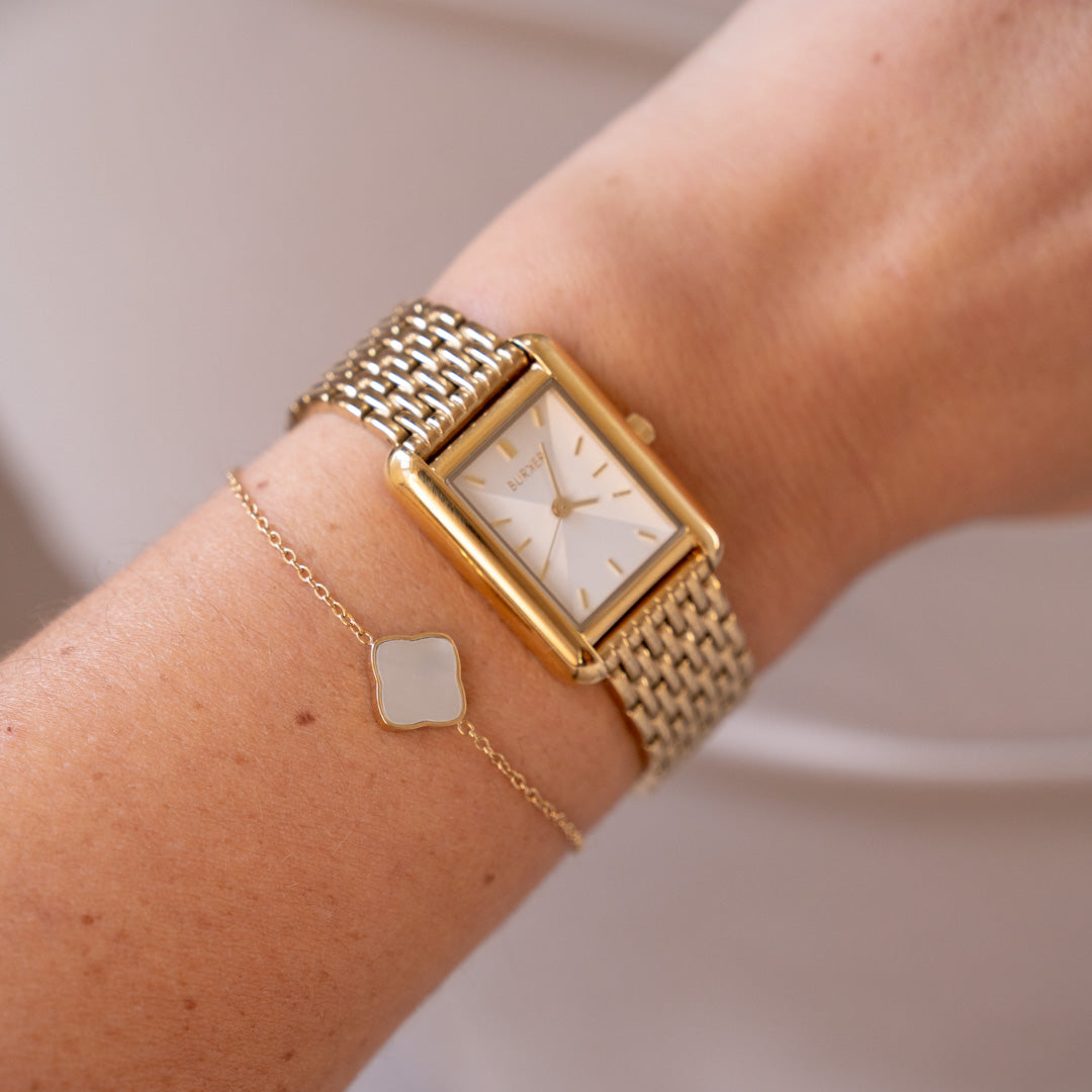 Flora Gold White Bracelet