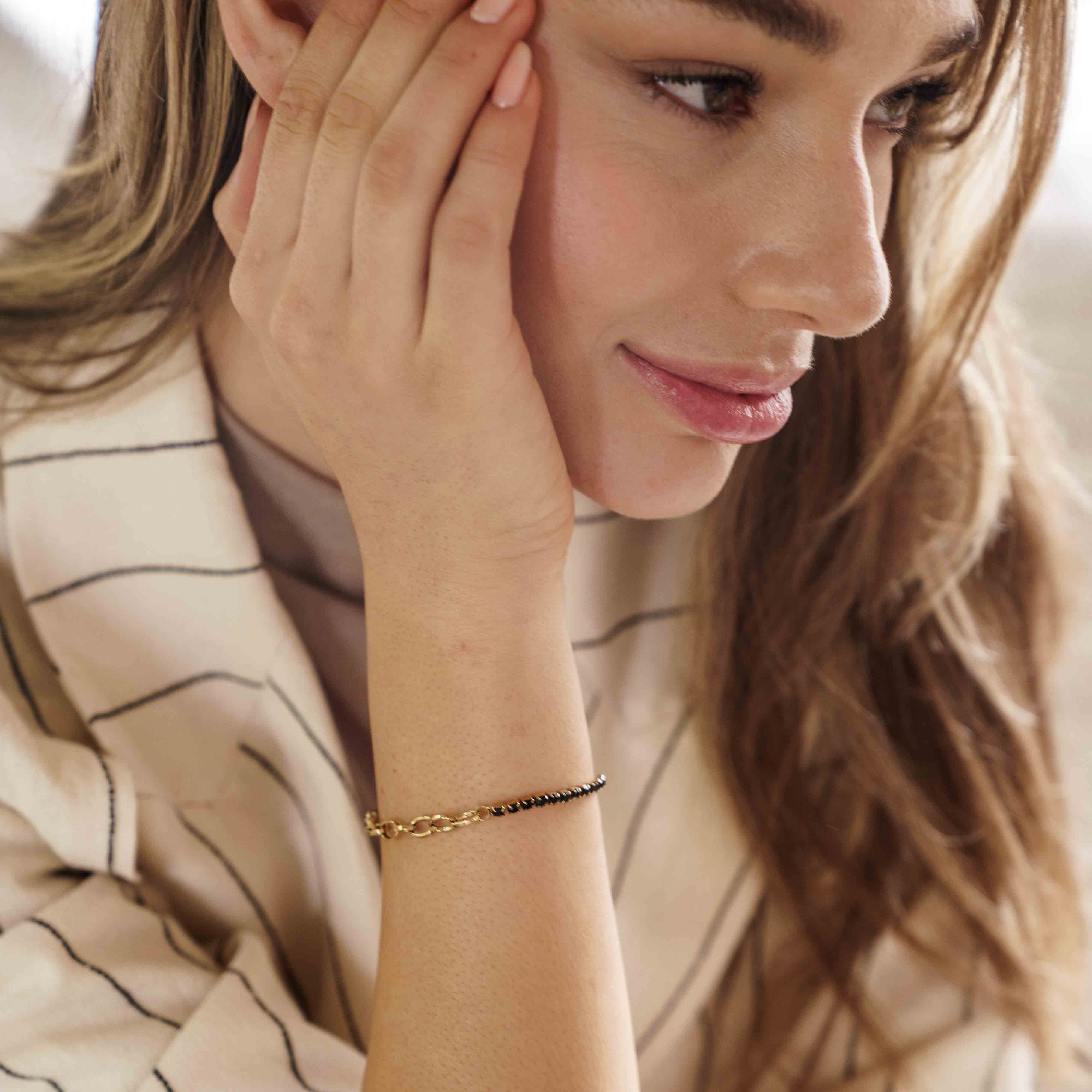 Jade Gold Black Bracelet - изображение 3