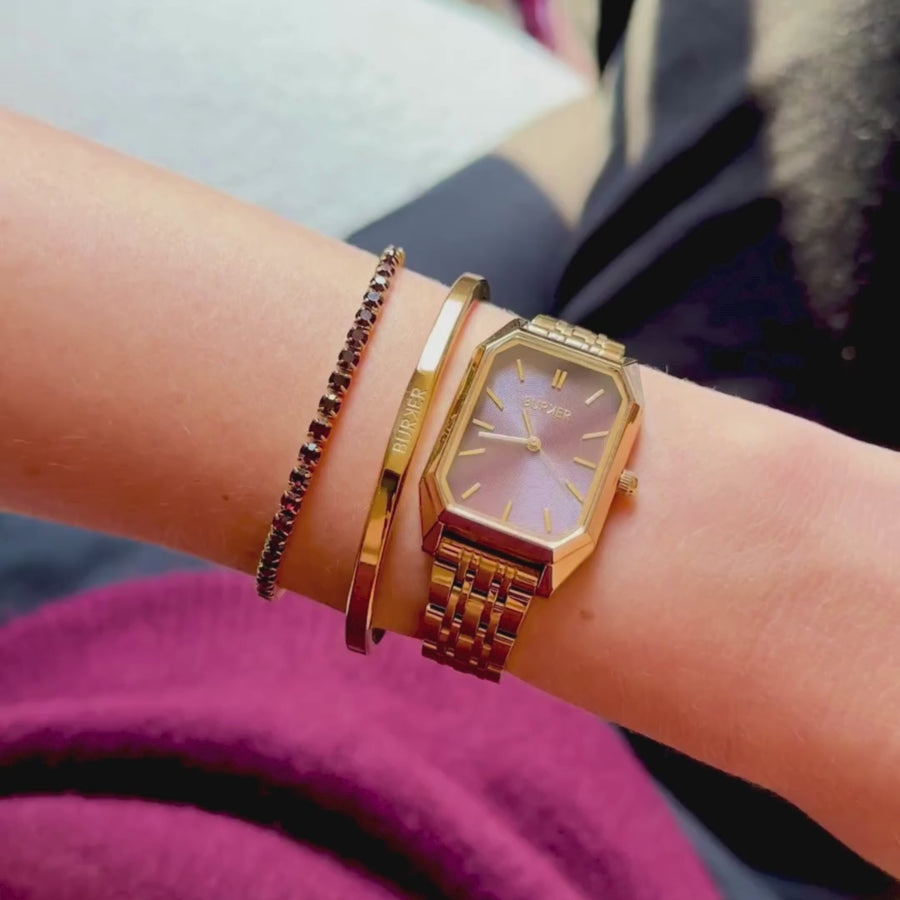 Isabell Gold Burgundy