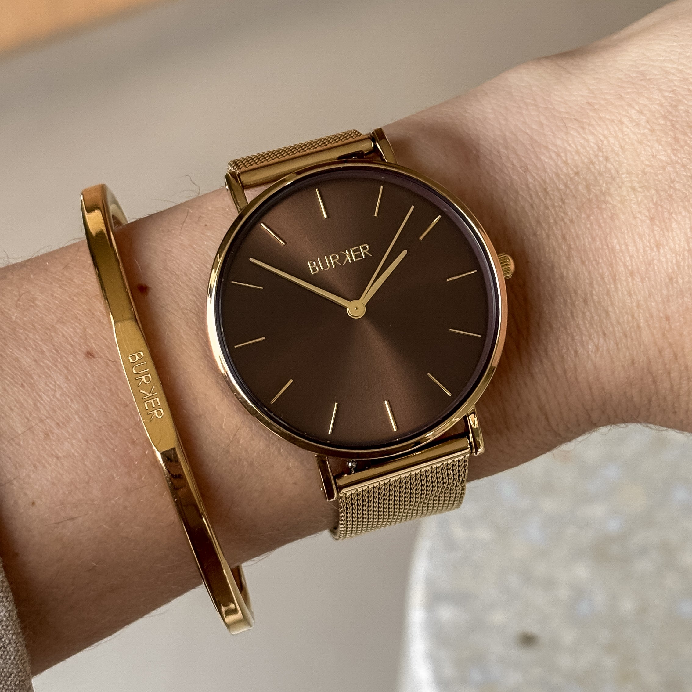Ruby Gold Brown Mesh